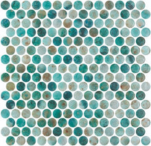 Load image into Gallery viewer, Elysium Tiles Vanguard Penny Green 11.25" x 11.25" Mosaic Tile