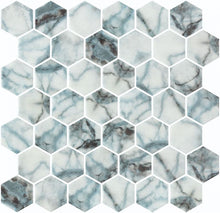 Load image into Gallery viewer, Elysium Tiles Vanguard Hex XL Azul 11.25" x 11.25" Mosaic Tile