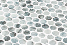 Load image into Gallery viewer, Elysium Tiles Vanguard Penny Azul 11.25" x 11.25" Mosaic Tile