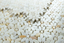 Load image into Gallery viewer, Elysium Tiles Daisy Wild Calacatta Gold 12.75" x 13.25" Mosaic Tile
