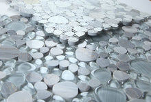 Load image into Gallery viewer, Elysium Tiles Peach Blue 12" x 12" Mosaic Tile