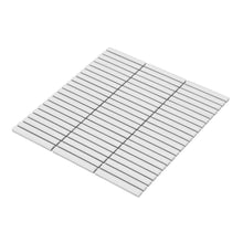 Load image into Gallery viewer, Elysium Tiles Hulu Calacatta Band Matte 11.25" x 12" Mosaic Tile