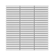 Load image into Gallery viewer, Elysium Tiles Hulu Snow Band Matte 11.25" x 12" Mosaic Tile