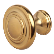 Load image into Gallery viewer, 32mm (1.25") Satin Gold Classic Round Ring Cabinet Knob