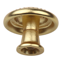 Load image into Gallery viewer, 32mm (1.25") Satin Gold Transitional Round Beaded Cabinet Knob