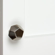 Load image into Gallery viewer, 38mm (1.5") Satin Gold Solid Faceted Cabinet Knob