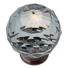 Load image into Gallery viewer, 41mm (1.625") Classic Crystal Cabinet Knob with Oil Rubbed Bronze Base