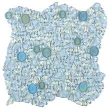 Load image into Gallery viewer, Elysium Tiles Shimmer Blue 10.75" x 10.75" Mosaic Tile