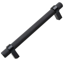Load image into Gallery viewer, 127mm (5") Center to Center Satin Nickel Knurled European Solid Steel Bar Pull Cabinet Hardware Handle