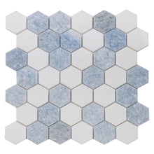 Load image into Gallery viewer, Elysium Tiles Hexagon Crystal Ocean 11.75" x 12" Mosaic Tile