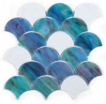 Load image into Gallery viewer, Elysium Tiles Newport Scale Ocean 9.5" x 9.75" Mosaic Tile