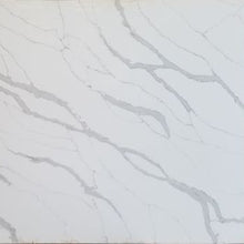 Load image into Gallery viewer, Bedrosians Sequel Encore Calacatta Iris Polished Bookmatched Side B 126" x 63" Quartz Slab