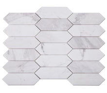 Load image into Gallery viewer, Elysium Tiles Elongated Hex White 11.75" x 15" Mosaic Tile