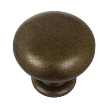 Load image into Gallery viewer, 28.5 mm (1.125") Satin Gold Classic Round Solid Cabinet Knob