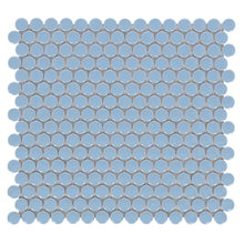 Load image into Gallery viewer, Elysium Tiles Penny Round Sky Blue 11.5" x 12.25" Mosaic Tile