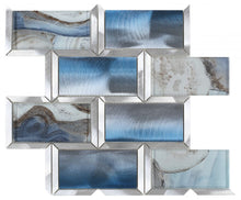 Load image into Gallery viewer, Elysium Tiles Subway Shell Blue 12" x 12" Mosaic Tile