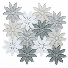 Load image into Gallery viewer, Elysium Tiles Daisy Sea 10" x 11.25" Mosaic Tile