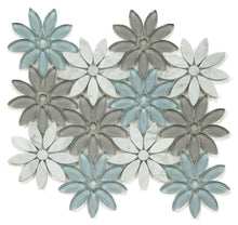 Load image into Gallery viewer, Elysium Tiles Daisy White Sky 10" x 11.25" Mosaic Tile