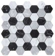 Load image into Gallery viewer, Elysium Tiles Hexagon Moonlight 11.75" x 12" Mosaic Tile