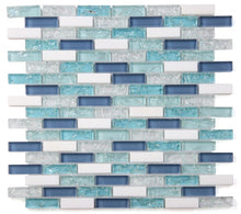 Load image into Gallery viewer, Elysium Tiles Icy Royal Blue 11.75" x 12" Mosaic Tile