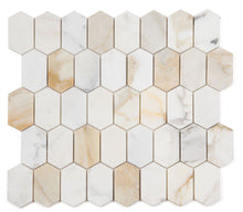 Load image into Gallery viewer, Elysium Tiles Montage Calacatta Gold 12.5" x 13.25" Mosaic Tile