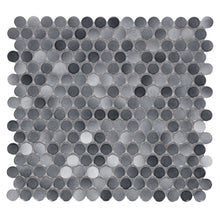 Load image into Gallery viewer, Elysium Tiles Penny Round Fancy Grey 11.5" x 12.25" Mosaic Tile