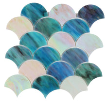 Load image into Gallery viewer, Elysium Tiles Newport Scale Sky 9.5" x 9.75" Mosaic Tile