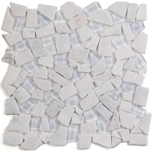 Load image into Gallery viewer, Elysium Tiles Pebble Carrara 12" x 12" Mosaic Tile
