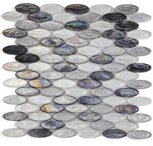 Load image into Gallery viewer, Elysium Tiles Inari Grey Oval 11" x 11.50" Mosaic Tile