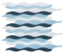 Load image into Gallery viewer, Elysium Tiles Water Blue 11.50" x 12.25" Mosaic Tile