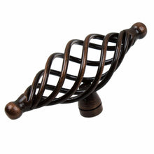 Load image into Gallery viewer, 85mm (3.375") Center to Center Oil Rubbed Bronze Classic Oval Twisted Birdcage Cabinet Knob