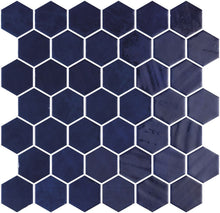 Load image into Gallery viewer, Elysium Tiles Hexagon Zelik XL Blue 11.25" x 11.25" Mosaic Tile