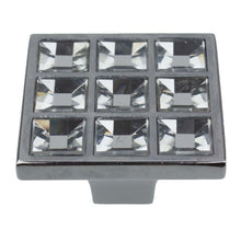 Load image into Gallery viewer, 38mm (1.5") Polished Chrome Classic Square Crystal Cabinet Knob