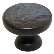 Load image into Gallery viewer, 28.5 mm (1.125") Weathered Nickel Round Rustic Hammered Cabinet Knob