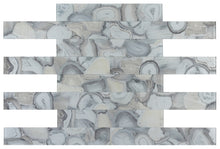 Load image into Gallery viewer, Elysium Tiles Aura Shell Grey 4" x 24" Mosaic Tile