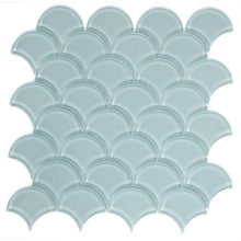 Load image into Gallery viewer, Elysium Tiles Dragon Scale Teal 12" x 12" Mosaic Tile