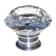 Load image into Gallery viewer, 41mm (1.625") Diamond Crystal Cabinet Knob with Polished Chrome Base