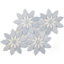 Load image into Gallery viewer, Elysium Tiles Daisy Bloom Ocean 11.75" x 13.25" Mosaic Tile