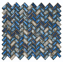 Load image into Gallery viewer, Elysium Tiles Tango Sapphire 11.25" x 12.75" Mosaic Tile