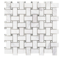 Load image into Gallery viewer, Elysium Tiles Cross White 12" x 12" Mosaic Tile