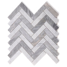 Load image into Gallery viewer, Elysium Tiles Herringbone City Grey 11.25" x 11.25" Mosaic Tile