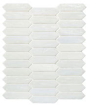 Load image into Gallery viewer, Elysium Tiles Arrow White Pearl 10.25" x 12.5" Mosaic Tile