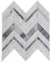 Load image into Gallery viewer, Elysium Tiles Chevron Ravenna Lava 11.75" x 12" Mosaic Tile