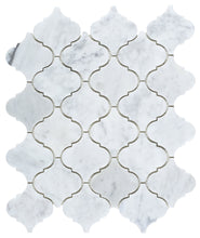Load image into Gallery viewer, Elysium Tiles Arabesque Carrara 10.50" x 12.50" Mosaic Tile