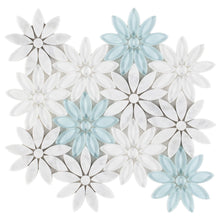 Load image into Gallery viewer, Elysium Tiles Daisy Blue 10" x 11.25" Mosaic Tile