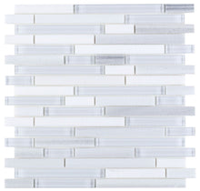 Load image into Gallery viewer, Elysium Tiles Linear Montage Light 11.75" x 12" Mosaic Tile