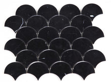 Load image into Gallery viewer, Elysium Tiles Dragon Scale Marquina 10.5" x 13" Mosaic Tile