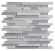 Load image into Gallery viewer, Elysium Tiles Linear Grey Label 11.75" x 11.75" Mosaic Tile