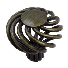 Load image into Gallery viewer, 38mm (1.5") Antique Brass Classic Twisted Birdcage Cabinet Knob