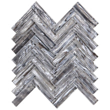 Load image into Gallery viewer, Elysium Tiles Herringbone Shell Silver 11" x 11" Mosaic Tile